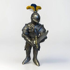 Schleich 2003 World of Knights Yellow and Blue Foot Soldier in Armor Sword